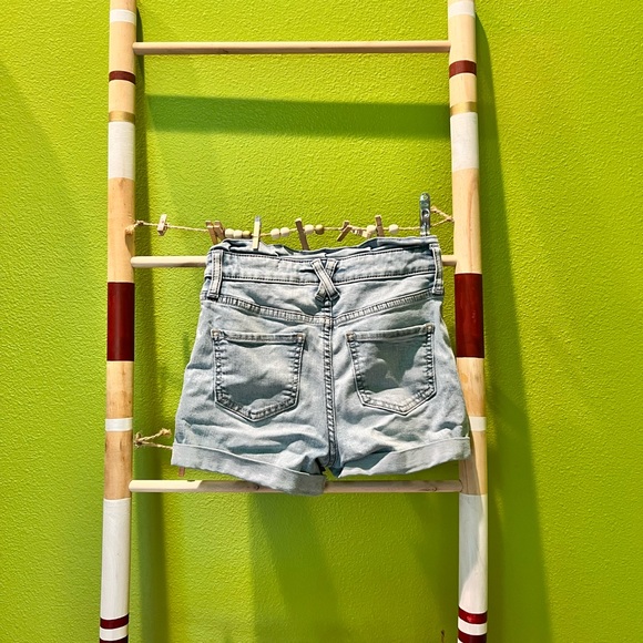 Denim High Waist Stretch Shorts - Picture 2 of 2